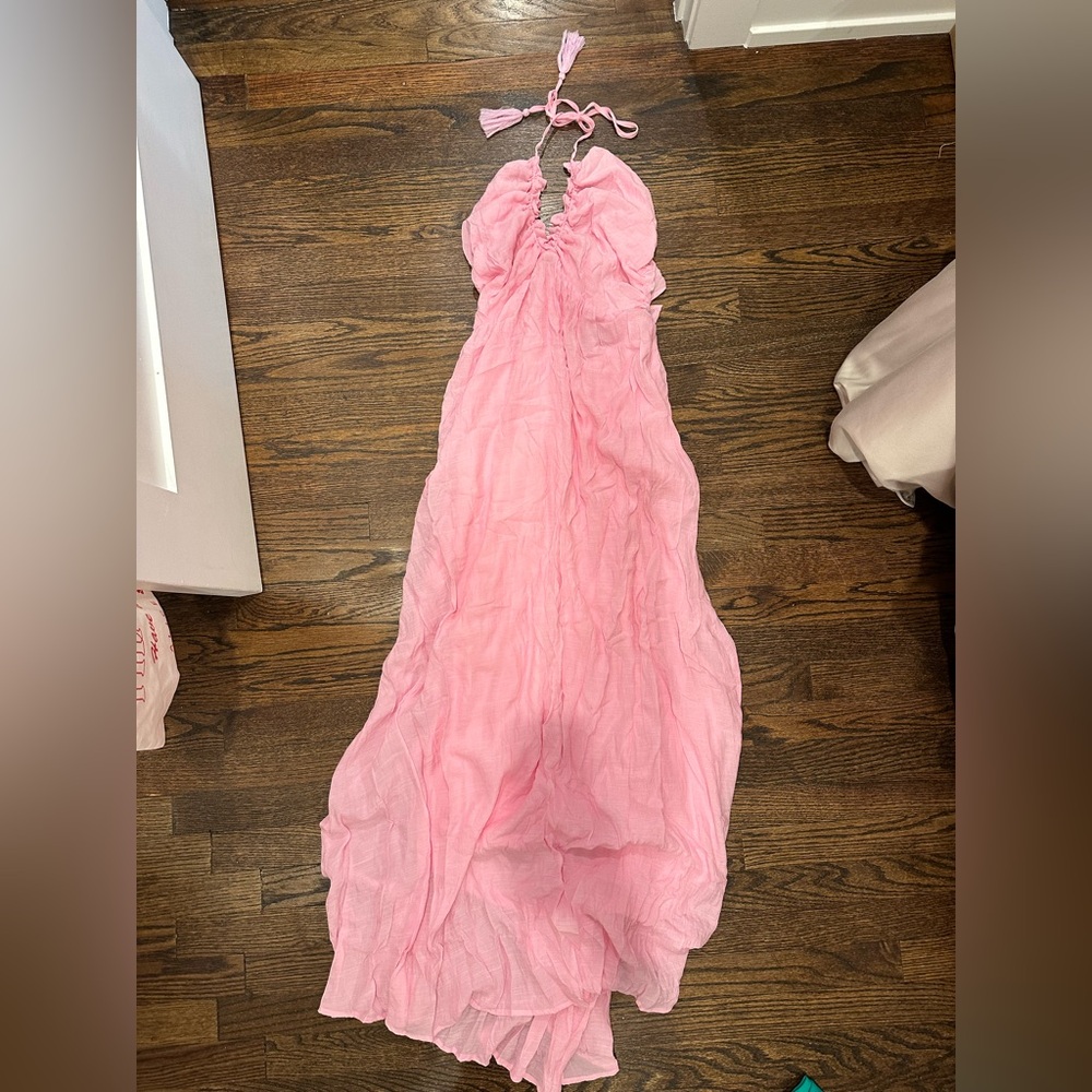 Pink Entro Brand Halter Maxi Dress